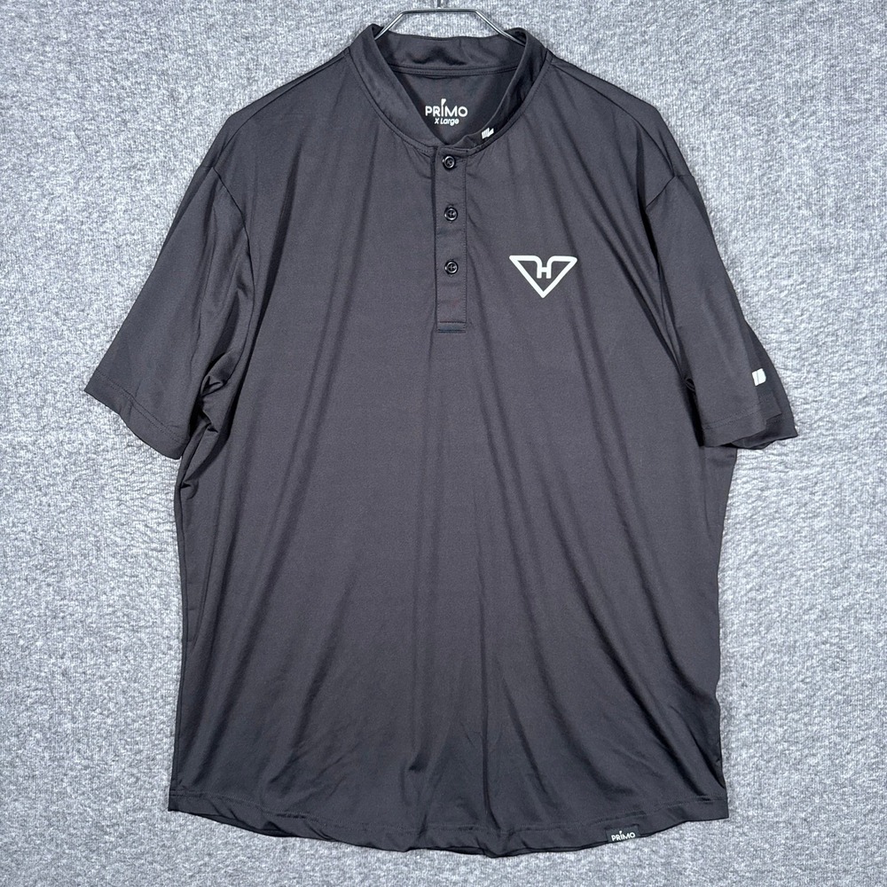 Primo Golf Polo Shirt Mens XL Black‎ LIV Golf Logo Performance Blade Collar